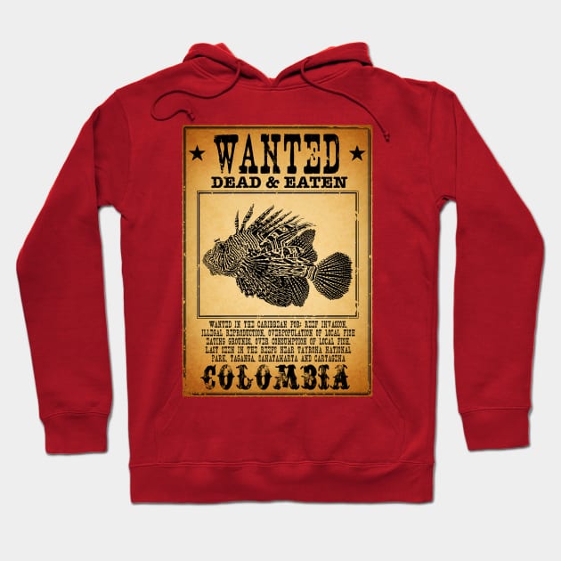 Lionfish Wanted Hoodie by Birding_by_Design